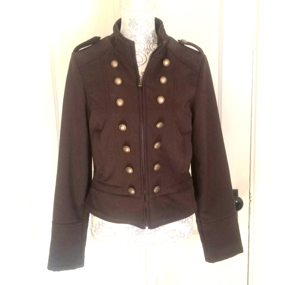Brown Zip Up Jacket ~ Dollhouse